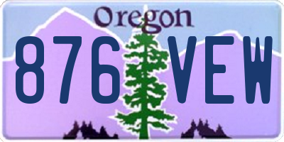 OR license plate 876VEW