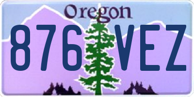 OR license plate 876VEZ