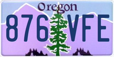OR license plate 876VFE