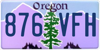 OR license plate 876VFH