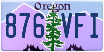 OR license plate 876VFI