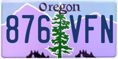 OR license plate 876VFN