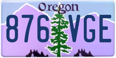 OR license plate 876VGE