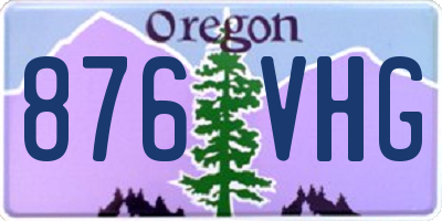 OR license plate 876VHG