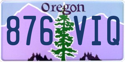 OR license plate 876VIQ