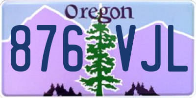 OR license plate 876VJL