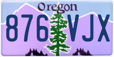 OR license plate 876VJX