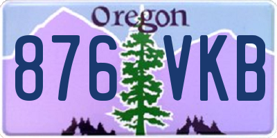 OR license plate 876VKB