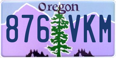 OR license plate 876VKM