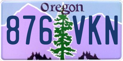 OR license plate 876VKN