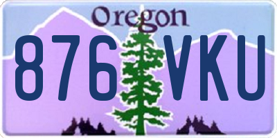 OR license plate 876VKU