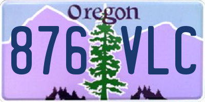 OR license plate 876VLC