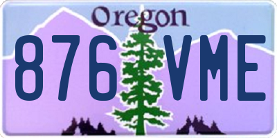 OR license plate 876VME
