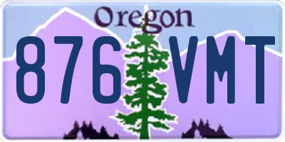 OR license plate 876VMT