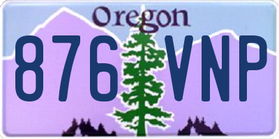 OR license plate 876VNP