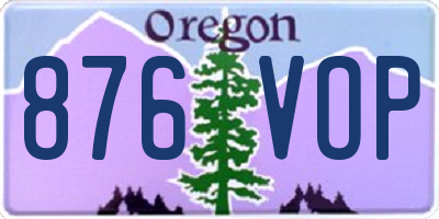 OR license plate 876VOP