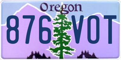 OR license plate 876VOT