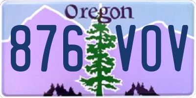 OR license plate 876VOV