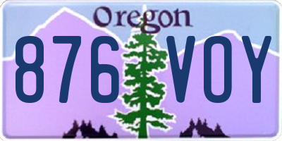 OR license plate 876VOY