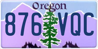 OR license plate 876VQC