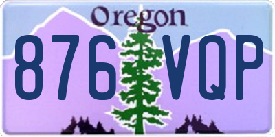 OR license plate 876VQP