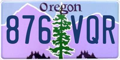 OR license plate 876VQR