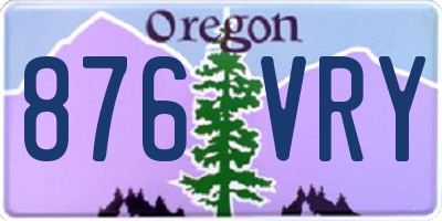 OR license plate 876VRY