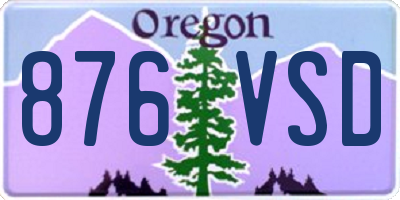 OR license plate 876VSD