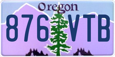 OR license plate 876VTB