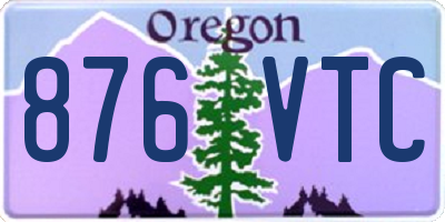 OR license plate 876VTC
