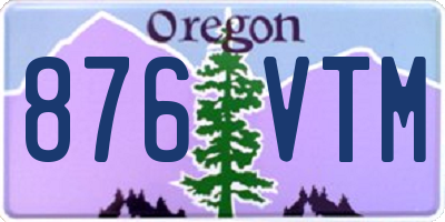 OR license plate 876VTM