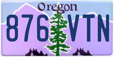 OR license plate 876VTN