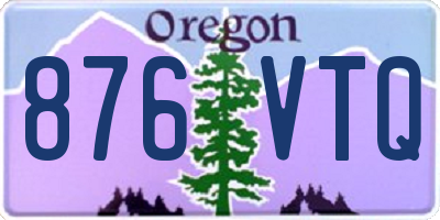 OR license plate 876VTQ
