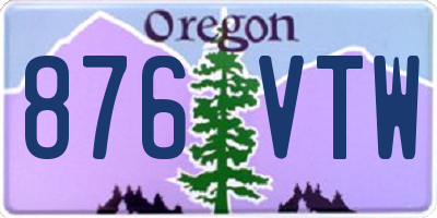 OR license plate 876VTW