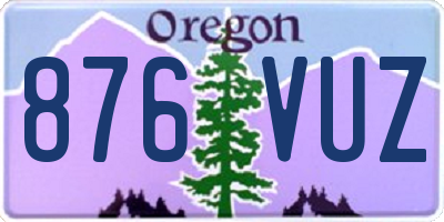 OR license plate 876VUZ