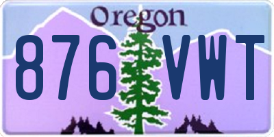 OR license plate 876VWT