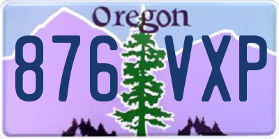 OR license plate 876VXP