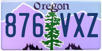 OR license plate 876VXZ