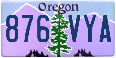 OR license plate 876VYA