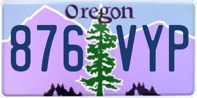 OR license plate 876VYP