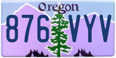 OR license plate 876VYV