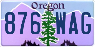 OR license plate 876WAG