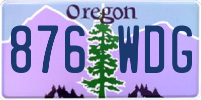 OR license plate 876WDG