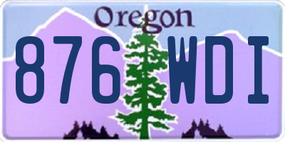 OR license plate 876WDI