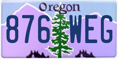 OR license plate 876WEG