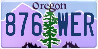 OR license plate 876WER