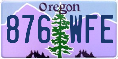 OR license plate 876WFE