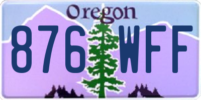 OR license plate 876WFF
