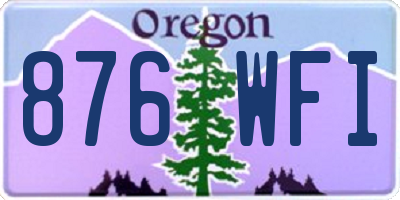 OR license plate 876WFI