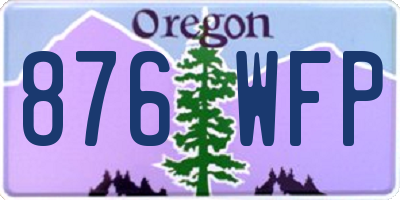 OR license plate 876WFP